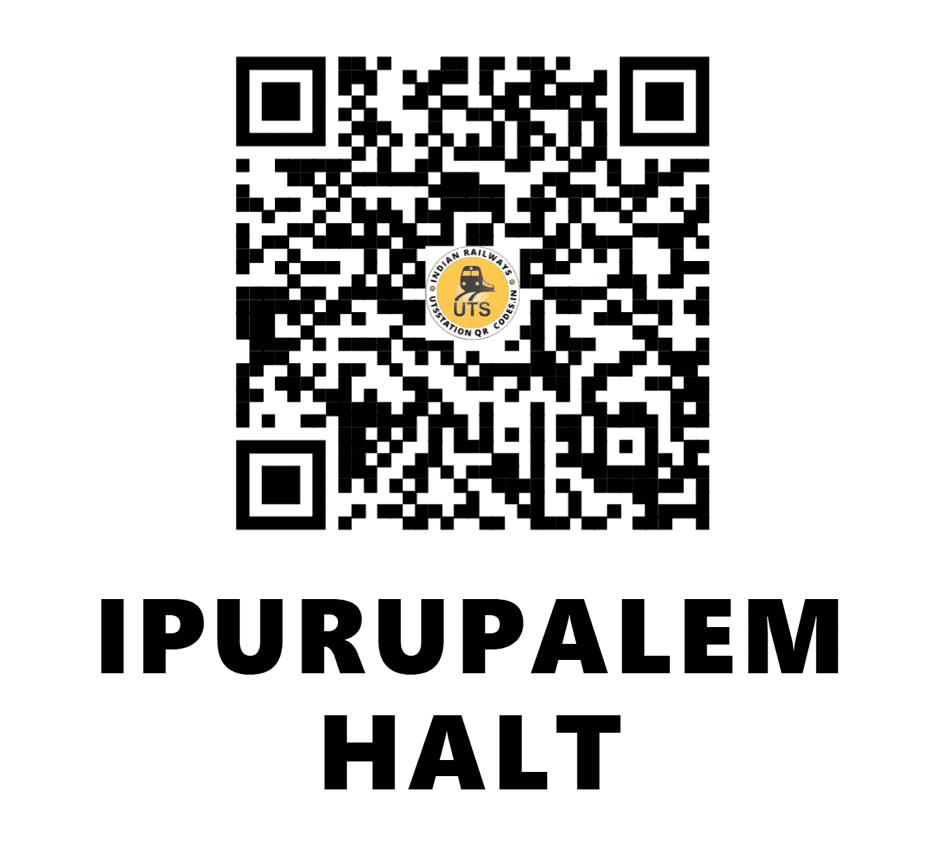 UTS QR Code for IPURUPALEM HALT - IPPM (SC - ANDHRA PRADESH)